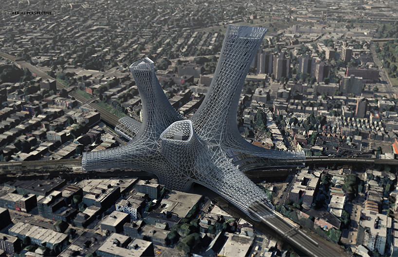 AMLGM事务所的chad kellogg和matt bowles计划建造“城市合金塔(Urban Alloy Tower)”项目,重新定义传统的居民楼,丰富新式住房的类型。这个项目周围有很多交通路口, 比如轻轨和高速公路。如果想要优化生活环境, 那就要采用特殊的建材,可以建在这些交通要道之上。这种设计为当前的城市翻新提供了新思路,也是纽约城市设计的新探索。 AMLGM事务所的chad kellogg和matt bowles计划建造“城市合金塔(Urban Alloy Tower)”项目,重新定义传统的居民楼,丰富新式住房的类型。这个项目周围有很多交通路口, 比如轻轨和高速公路。如果想要优化生活环境, 那就要采用特殊的建材,可以建在这些交通要道之上。这种设计为当前的城市翻新提供了新思路,也是纽约城市设计的新探索。